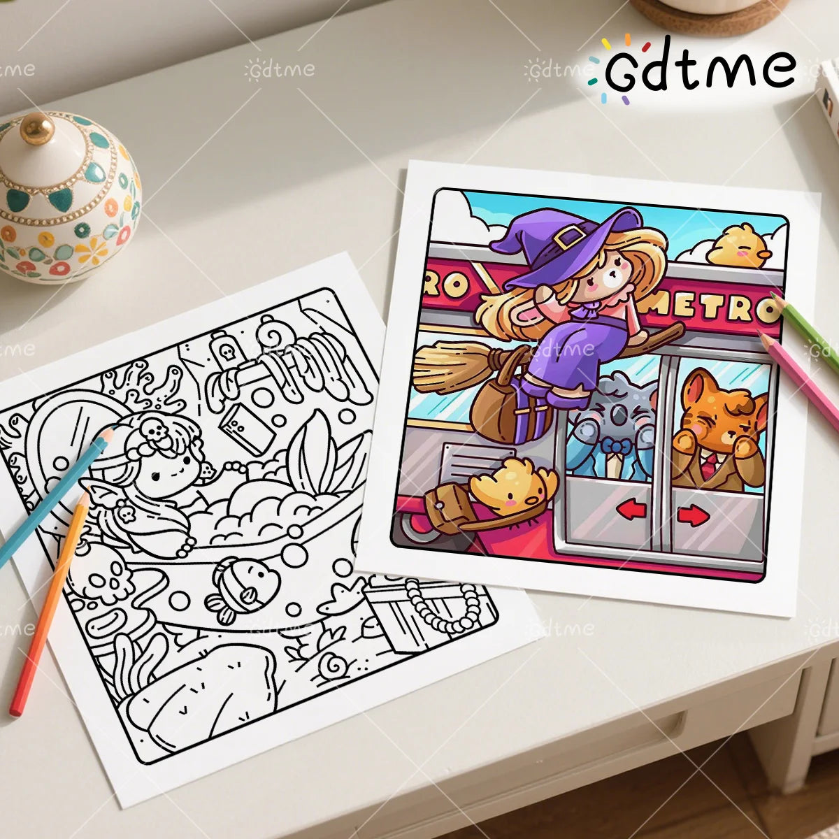 Halloween Spooky Life Coloring Book for Adults and Teen Featuring Adorable Creepy Creatures Painting Gift Kids Educational Toys