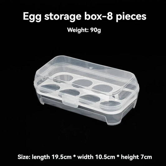 Portable Shockproof Egg Container, Outdoor Camping Egg Storage Box, Plastic Shatterproof Egg Tray for Home Travel
