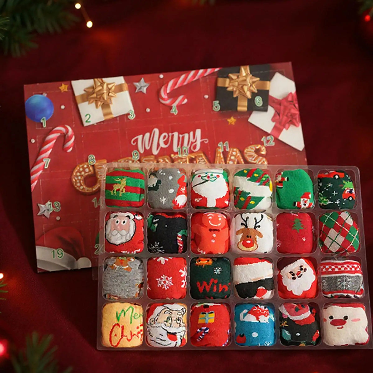 Kids & Teens Socks Advent Calendar – 24-Day Christmas Countdown Surprise Gift