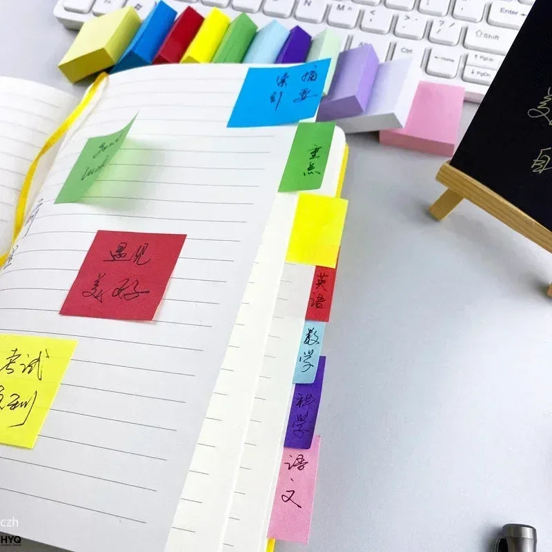 2025 11 Pcs Fluorescent Color Sticky Note Posted It Note Pads Stickers Planner Sticker Notepad Memo Pad School Office Supplies
