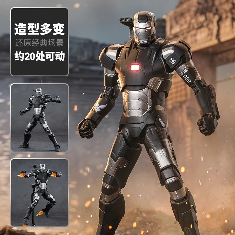 Original ZD Toy Iron Man MK9 MK12  MK16 MK17 MK21 MK22 MK24 MK35 MK37 MK41 MK47 MK50 MK85LED Action Figure Garage Kit Boy's Gift