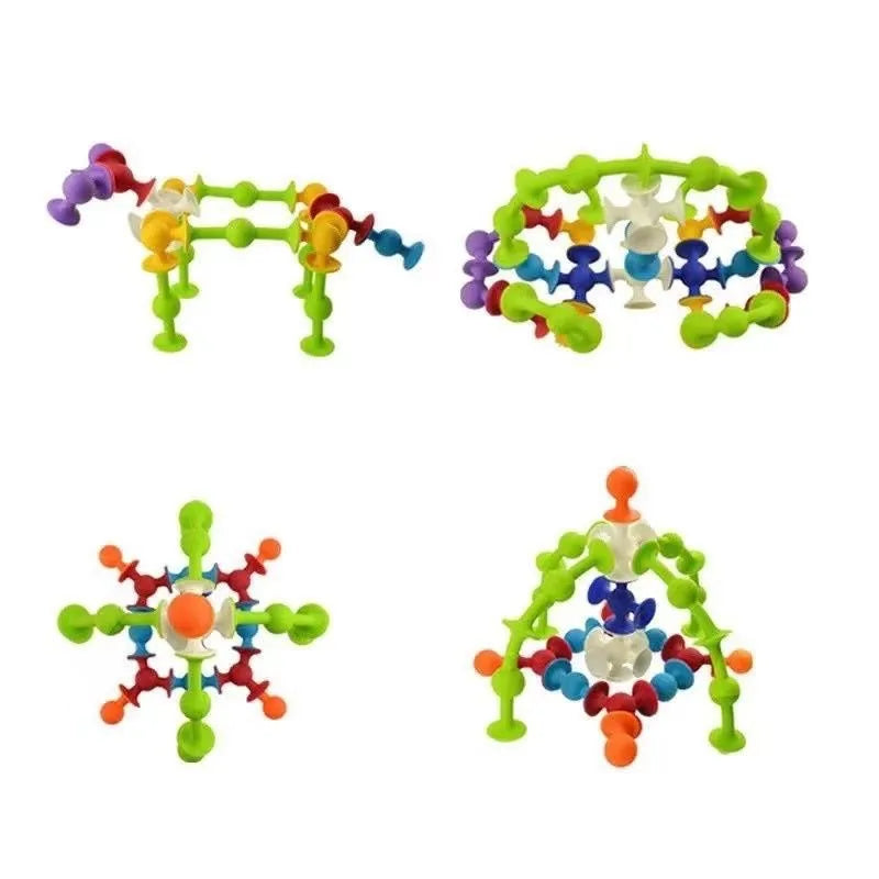 DIY Soft TPR Building Block Suction Cups Interesting Educational Construction Toys Children's Gifts Creative Assembly Toys