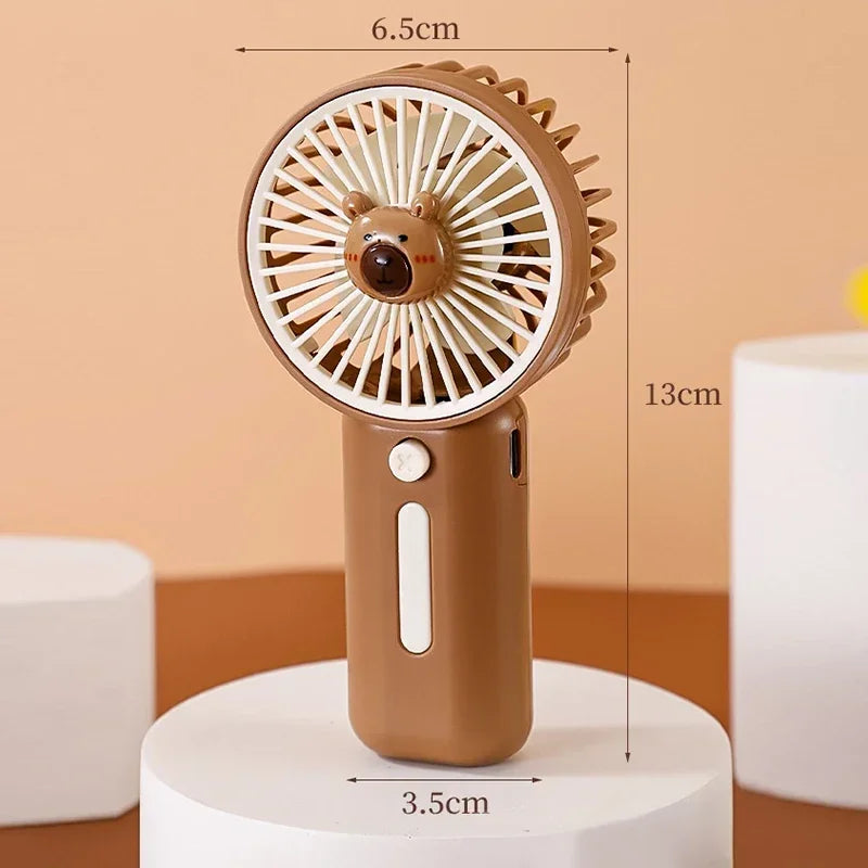 New Mini Fan with High Wind Power, Portable Handheld Fan, USB Charging, 3-speed Wind Speed, Summer Cooling