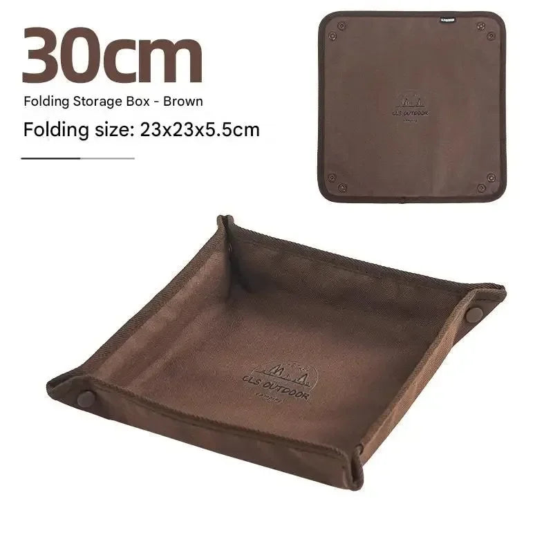 Camping Storage Tray Home Travel Storage Box Outdoor Camping Portable Folding Table Stacked Square Clutter Storage Tray