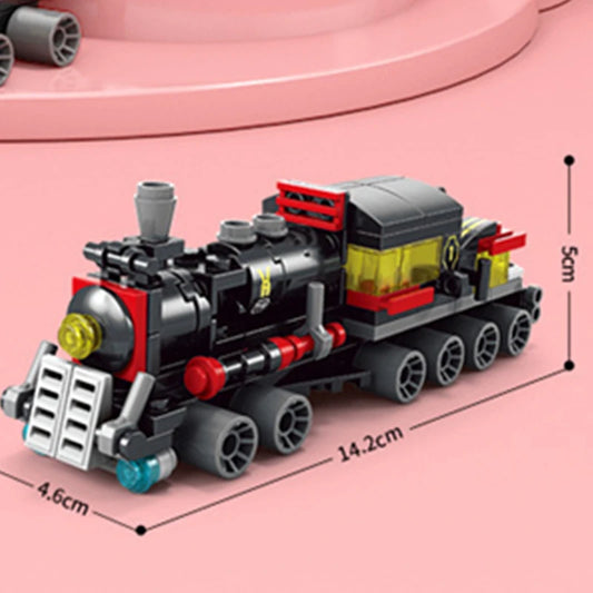 NEW DIY 6in1 Train Track Robot Helicopter Vehicle Building Blocks Kit Girls Bricks Movie Model Toy