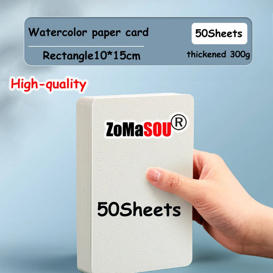 10-400 Sheets Professional Square/Round Watercolor Paper 300g Water Color Paper Postcard for Painting School Kids Sketching Draw