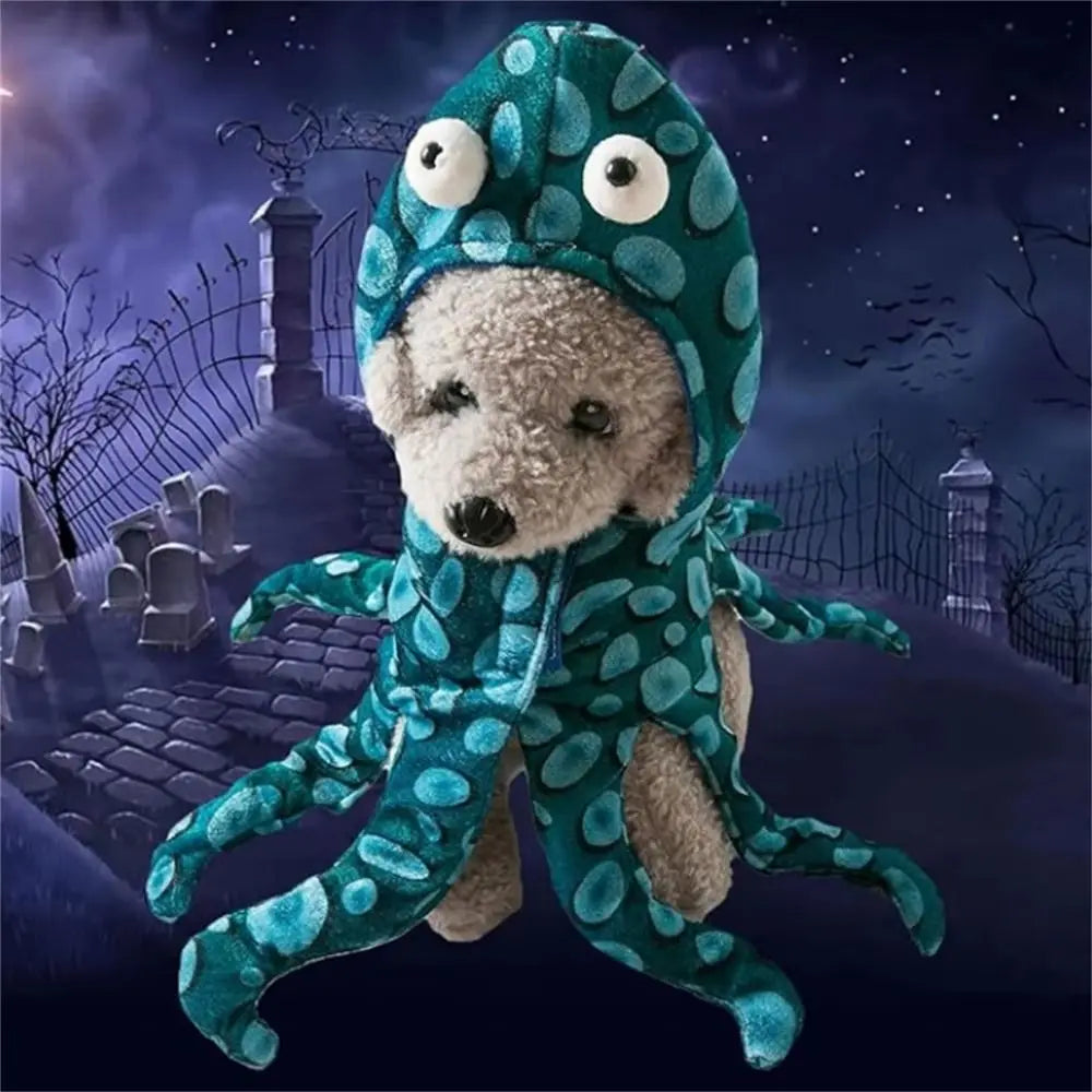 Creative Pet Transformation Outfit Blue Polyester Dog Cosplay Costume Pet Costume Funny Halloween Pet Clothes