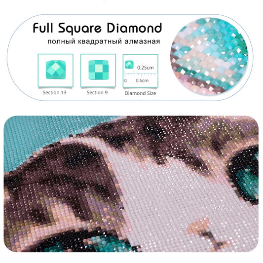 HUACAN 5d Diy Diamond Mosaic Custom Photo Cross Stitch Full Square Round Drill Home Decor Personal Customized Art Handmade
