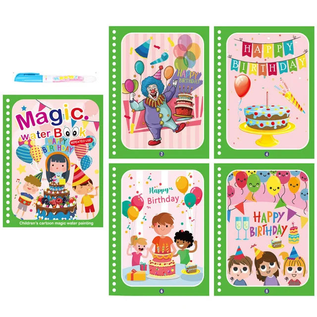 Children Painting Drawing Toys Reusable Coloring Book Magic Water Drawing Book Sensory Early Education Toys for Kids