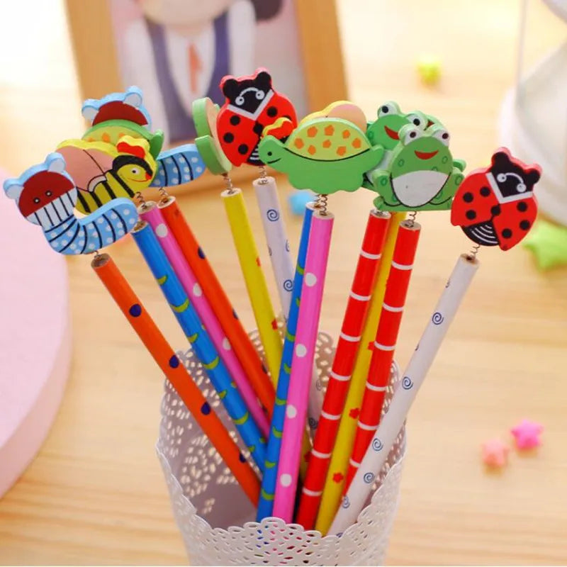 20pcs  Animal Spring Pencil Students Writing Pencils Children Toys Stationery Gifts Party Gift  Birthday Wedding Festival