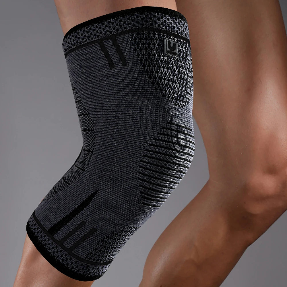 1 Pcs Compression Knee Support Sleeve Elastic Breathable Knee Pads Brace Springs Gym Sports Protector Basketball Volleyball Run