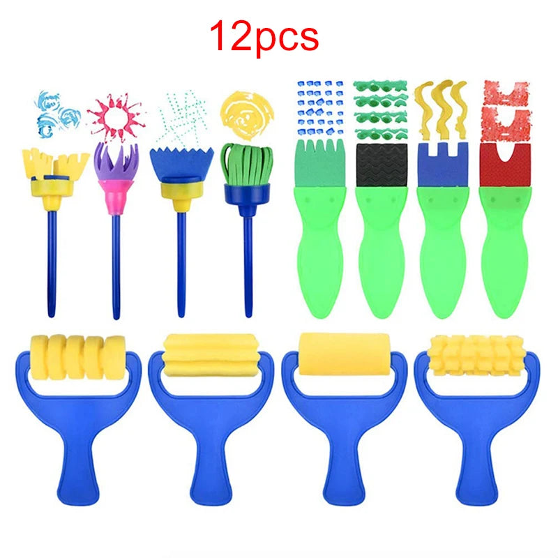 Painting Sponge Brush Art Craft Halloween Drawing Graffiti Tools Office Culture Educational Supplies Roller Seal Stamps TMZ