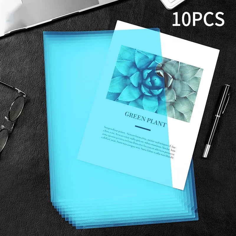 10 to 30 PCS A4 File Folder Desk Organizer Stationery Clear Folder for Documents Office school supplies