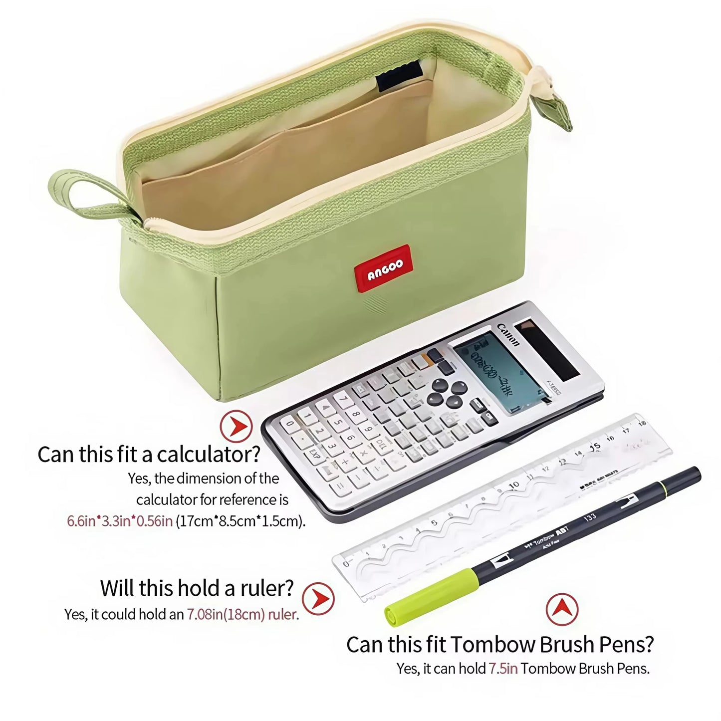 Large Capacity Pencil Case With Pen Holder Label Minimalist Student Stationery Storage Creative Stationery Storage Bag