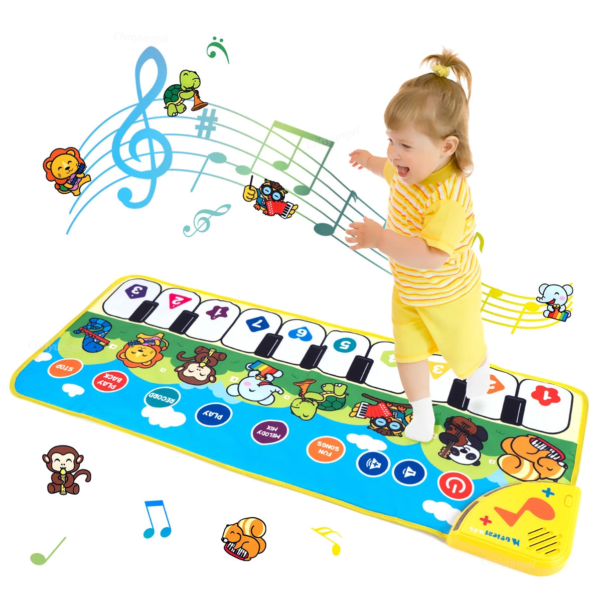 Piano Dance Mat for Kids 80*30cm Music Play Mat with Demo Songs Toddlers Floor Keyboard Musical Carpet Girl Boy Birthday Gifts