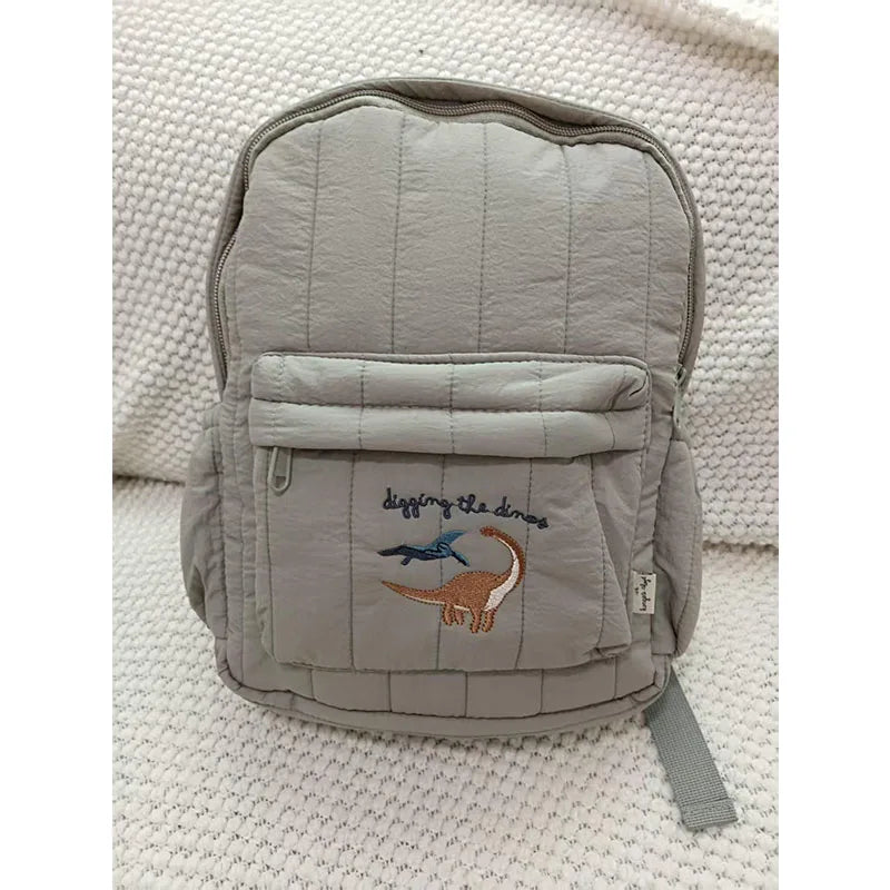 2025 New Design Cartoon Childrens Backpack Animal Embroidery Pattern School Bag Boys Girls Toddler Kindergarten Kids Backpack