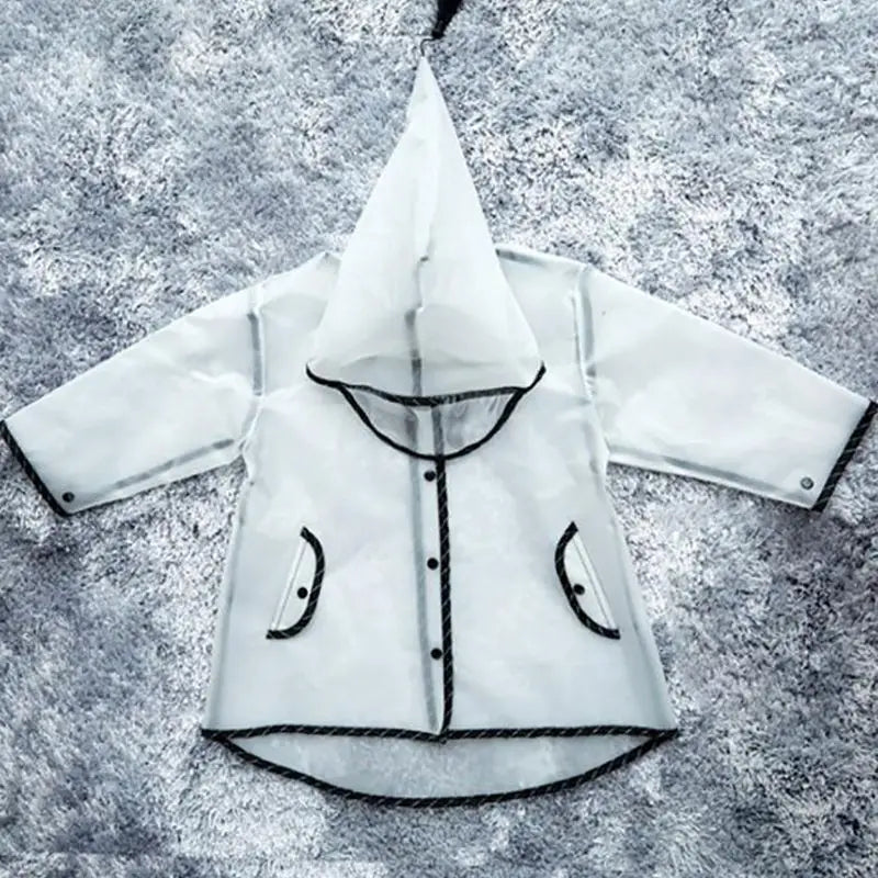 Hooded Raincoat Clear Jacket Rain Coat Durable Lightweight Rain Wear For Girls Boys Children, S, M, L, XL, XXL дождевик