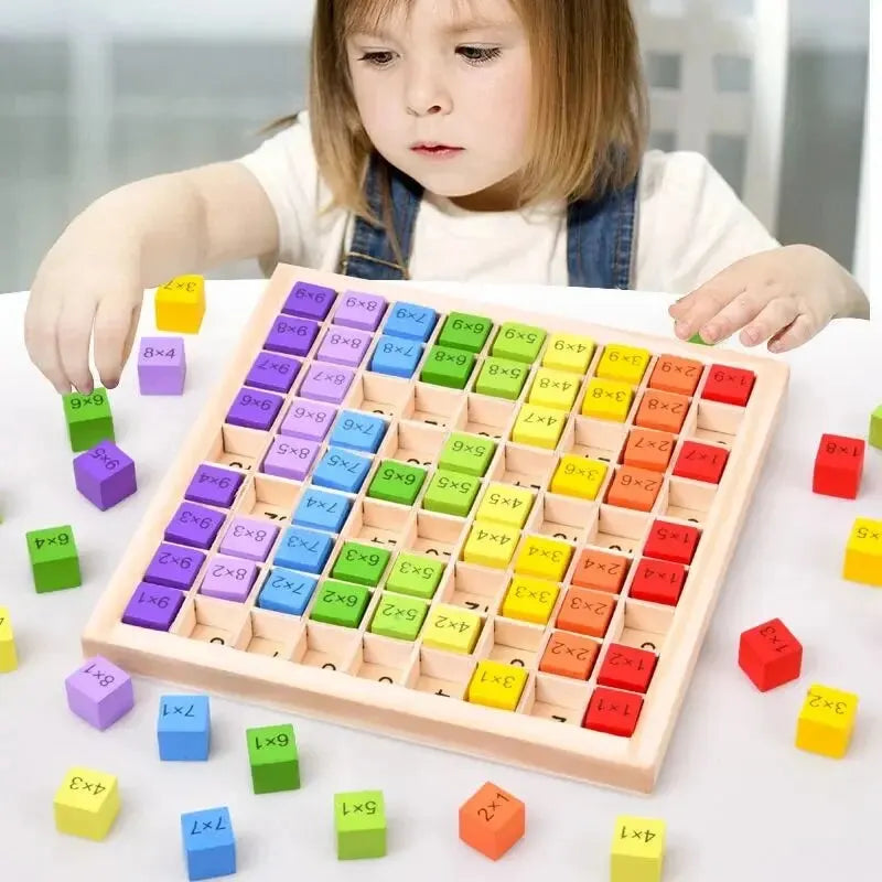 Montessori Educational Math Toys for Kids Children Baby Toys Multiplication Table Math Arithmetic Teaching Aids Christmas Gifts