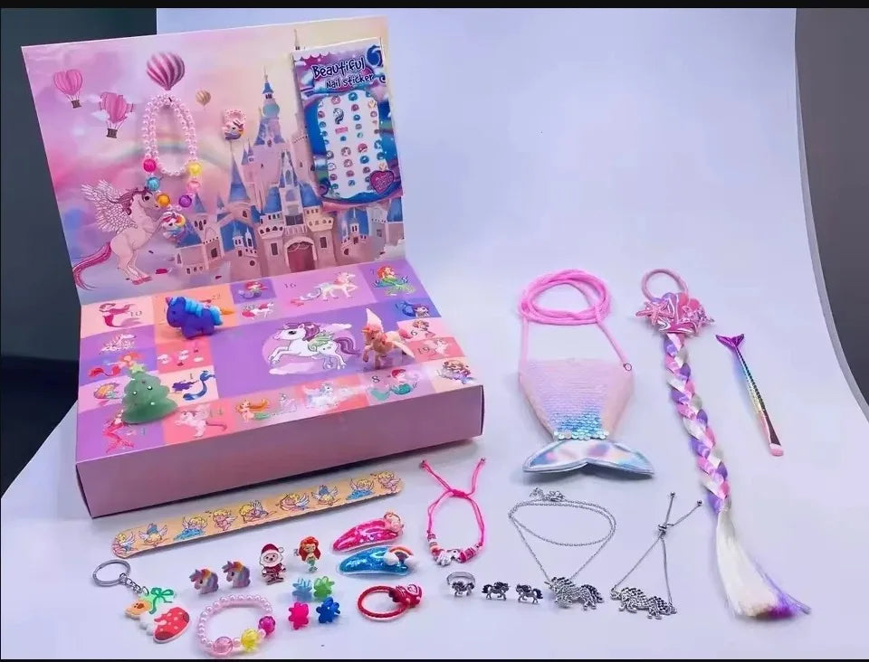 Mermaid Jewelry Advent Calendar – 24-Day Christmas Hairpin Gift Box