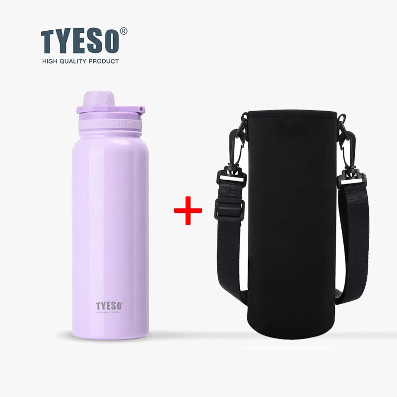 TYESO Thermos Bottle Car Insulated Flask Water Tumbler for Outdoor Sports Travel Vacuum Flasks Stainless Steel Thermal Cup