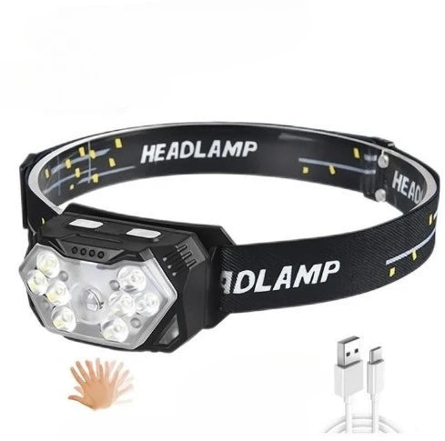 Outdoor Waterproof Camping Mini LED Night Fishing Powerful Torch Head Lamp Strong Light Headlamp Portable LED Sensor Headlamps