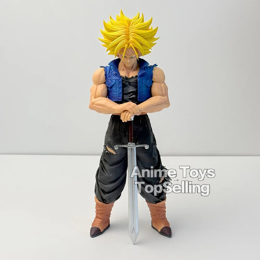 25cm/9.84in Anime Dragon Ball Z Trunks Figure Future Trunks Action Figures MPVC Statue Collection Model Toys for Gifts