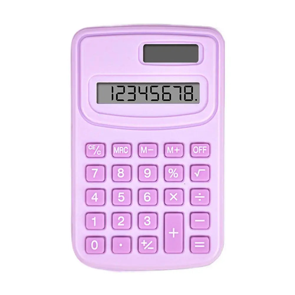 Small Solar Calculator Portable Calculator Cute 8 Digits LCD Electronic Home Office Calculator For Kid Primary School Calculator