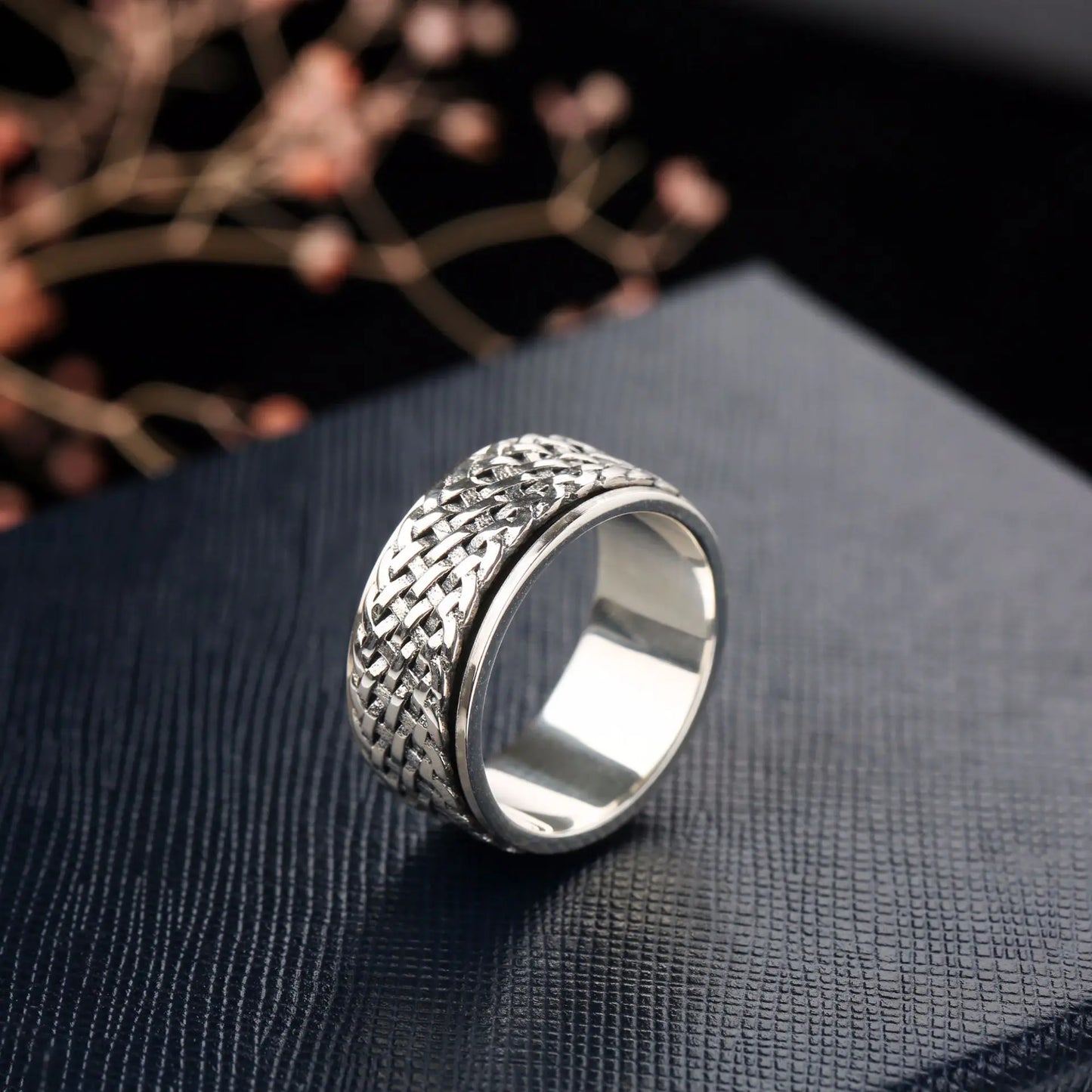 Handmade S925 Sterling Silver Rings Argent 925 Rings For Women Men Spinner Pure Silver Ring Solid Silver Jewelry Birthday Gifts