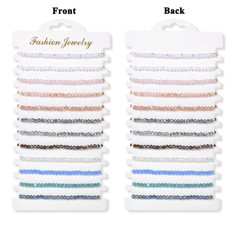 Wholesale 12pcs/set Bohemia Bracelet Set Colorful Natural Stone Crystal Seed Beads Evil Eye Braided Bracelets For Women Men