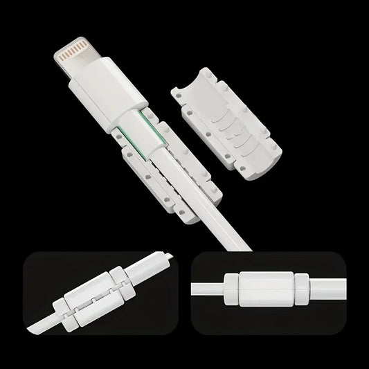 8-Pack Silicone PVC Cable Protectors - Charging Wire Guards for Phone, USB, Non-Electronic Accessory ,  Flexible Protection
