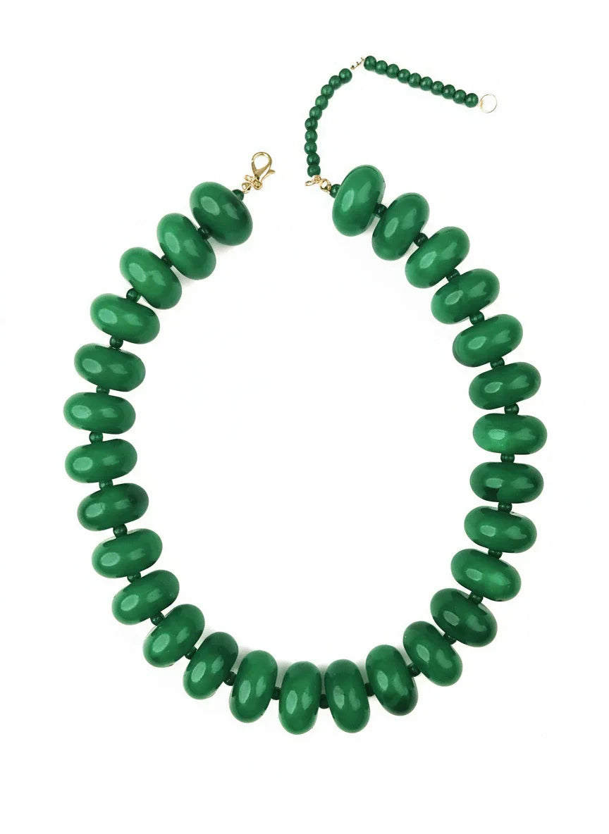Bohemian Fashion Casual Dopamine Resin Bead Necklace Charms Chunky Jewelry Suitable for Women Daily Vacation Wear