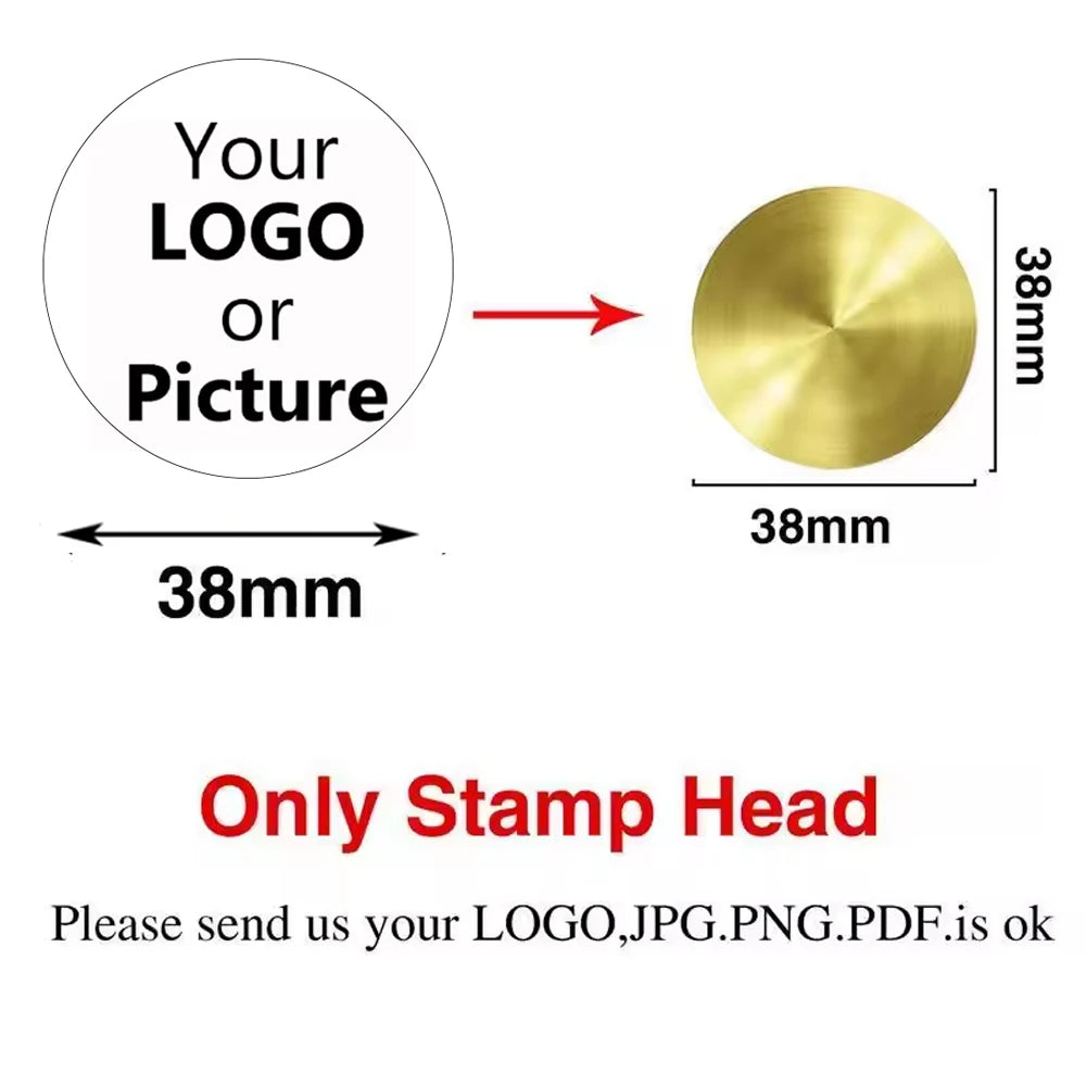 Custom Brass Wax Seal Stamp – Personalized Logo Head in 25–50mm