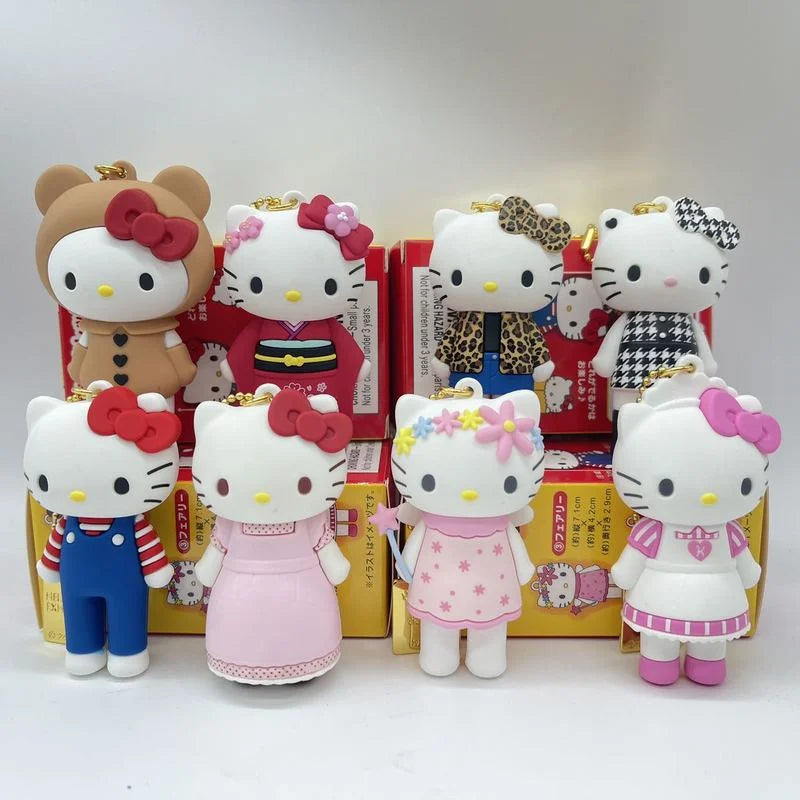 New 50th Anniversary Limited Edition Kt Cat Cute Backpack Pendant Blind Box Kawaii Pvc Action Figure Keychain Toys Birthday Gift