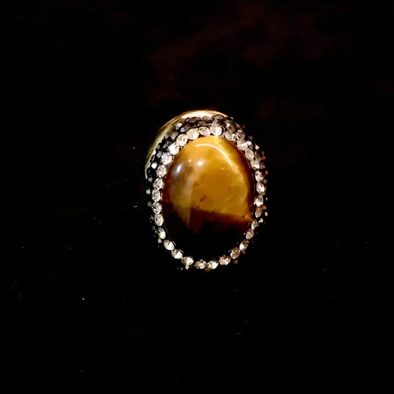 Natural Amethyst Freshwater Pearl Finger Rings Handmade Rhinestone Quartz Sudan Stone Jewelry for Women Mix Design Gemstone
