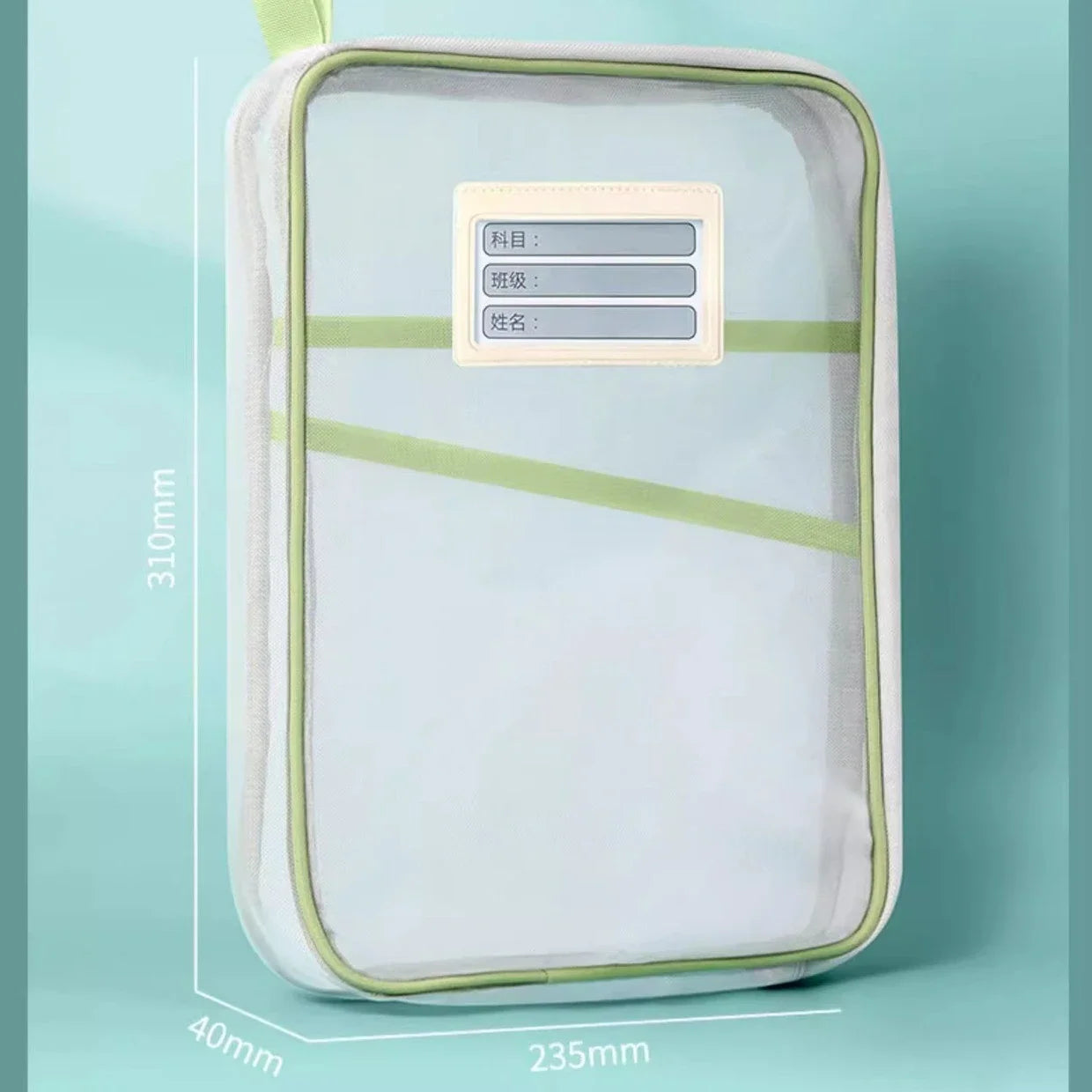 Large Capacity Double-layer A4 Stationery Organizer Storage Bag With Zipper Folders School Office Supplies