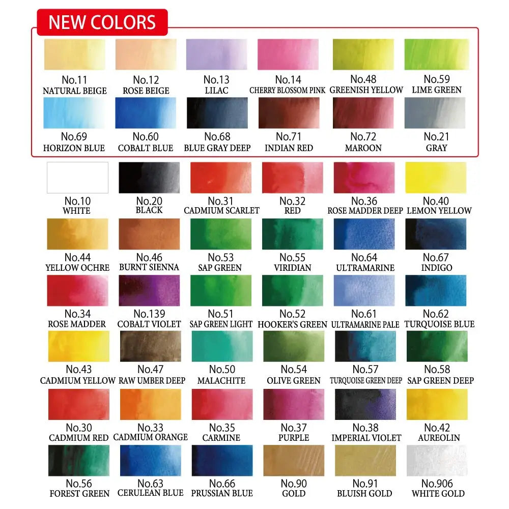 Watercolor Paint Set 24/48 Colors, Professional-quality art supplies for artists adult