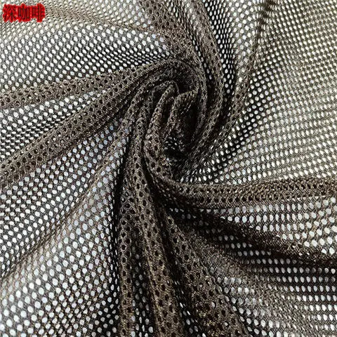 High-grade Black Fishnet Mesh Fabric By Meters for Chairs Bags Cradles Sewing Plain Summer Polyester Textile Wearable Breathable