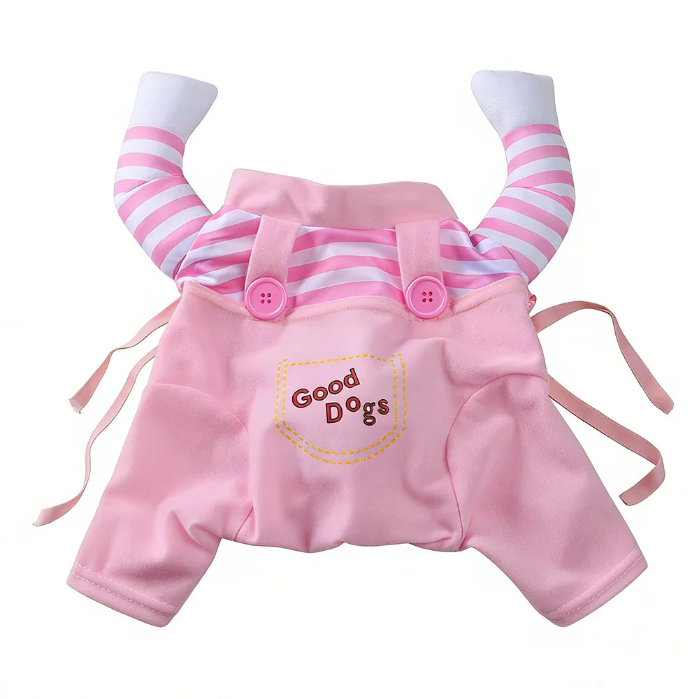 Funny Pet Costume Pullover for Dogs & Cats – Halloween Outfit in Blue or Pink, XS–XL
