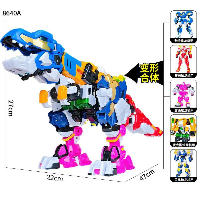 MiniForce Penta X Ranger 5 in 1 Transformation Robot Bot PENTATRON Model Mini Force Deformation Combiner Action Figure Toys Gift