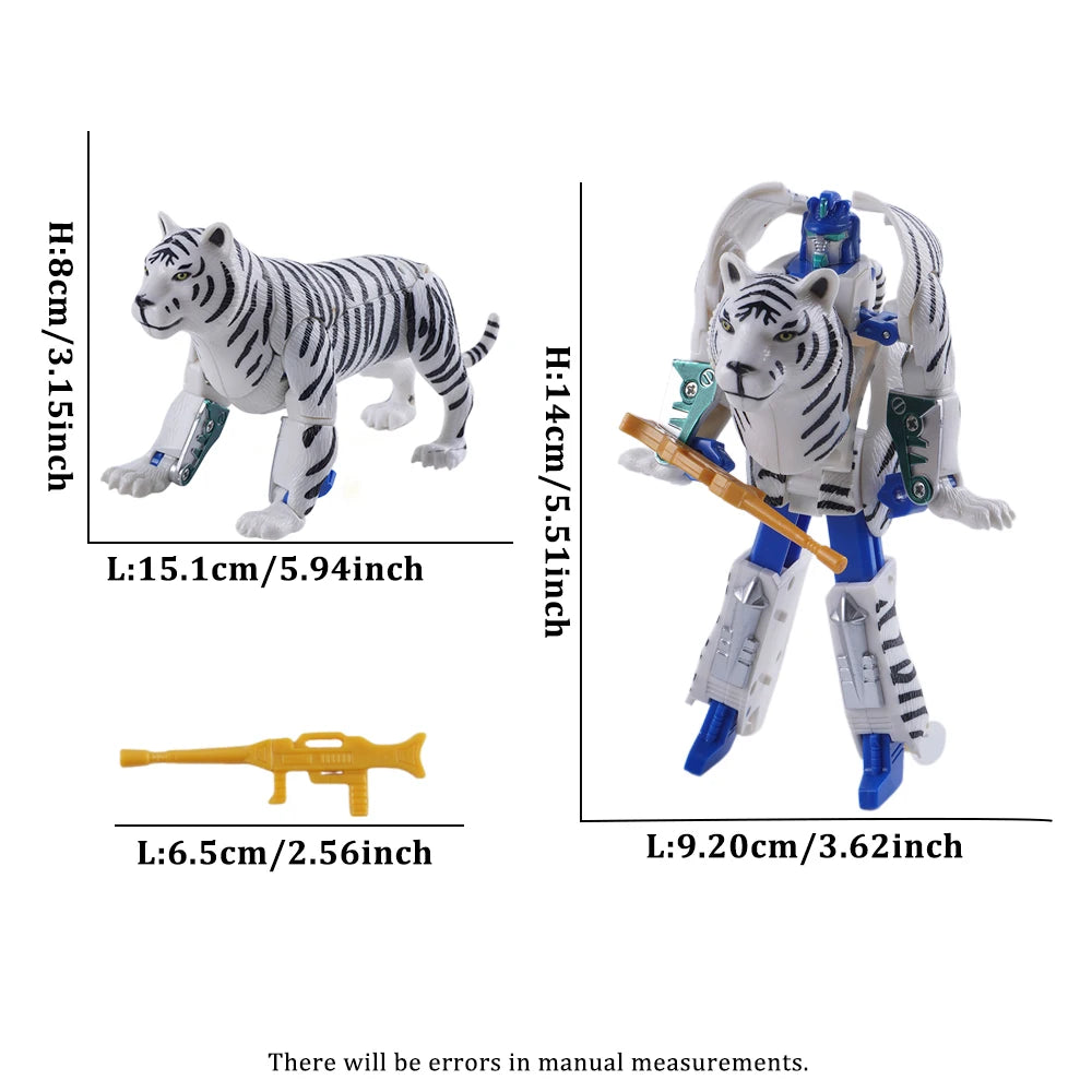 6 Styles Collectible Animal Deformation Robot Lion Eagle Panda Humanoid Hand Action Figure Kids Birthday Gift