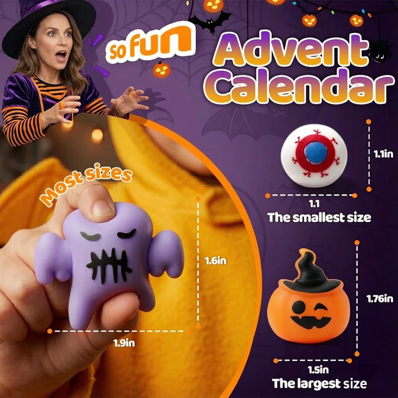 Halloween Squishy Advent Calendar – 24-Day Spooky Squeeze Blind Box