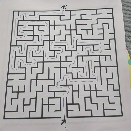 32-Page Children's Maze Game Book for Student Concentration Training, Intelligence Development, Early Education Toys, and Children