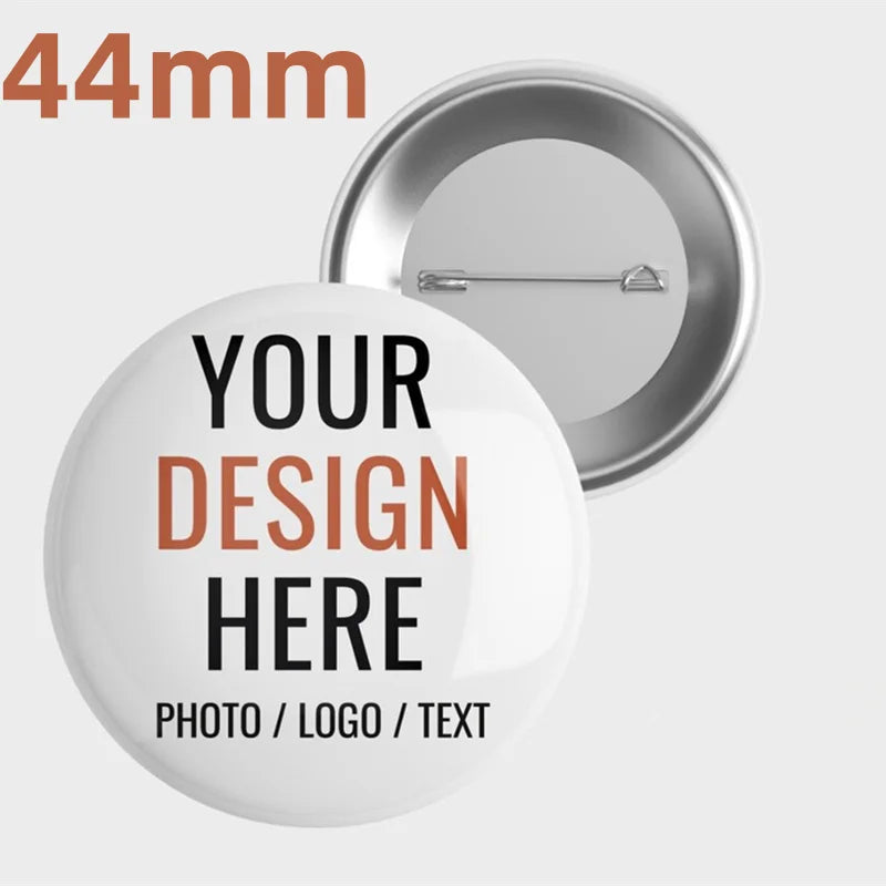 Customized Personalized Tinplate Enamel Pins Creativity Printed Pictures Text Metal Lapel Badges Brooches Jewelry Gift Wholesale