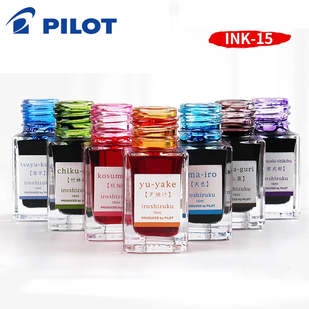 1 Bottle Japan Pilot Fountain Pen Ink Iroshizuku INK-15 Natural Color 15ml Non Carbon Non Clogging 25 Color Full Art Supplies