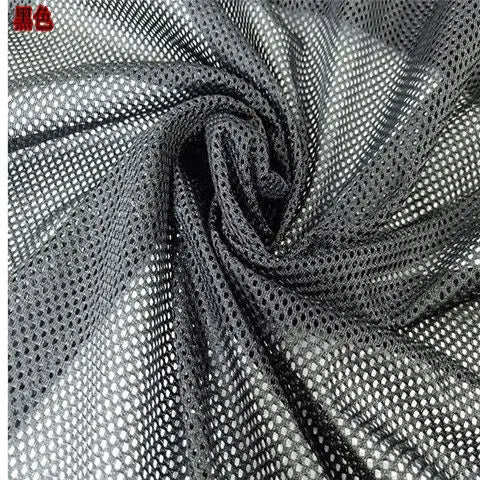 High-grade Black Fishnet Mesh Fabric By Meters for Chairs Bags Cradles Sewing Plain Summer Polyester Textile Wearable Breathable
