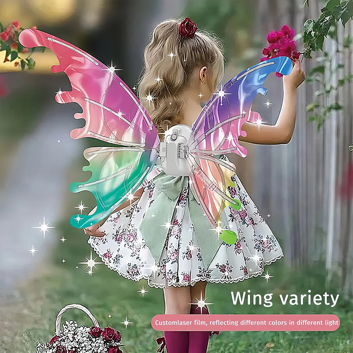 Halloween Children Electric Butterfly Wings Elf Wings Costume Magic Led bats Wing Cosplay Dress Up for Kids Cats Dogs