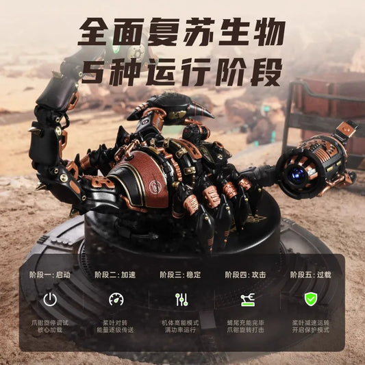ROKR Emperor Scorpion Mechanical Building Block 3D Puzzle Diy Hand Assembled Steampunk Desk Decor Gift For Adult Men