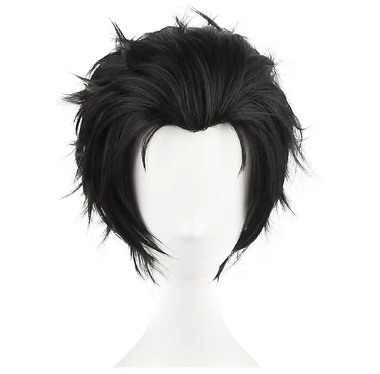 Short Straight Cosplay Wig Halloween Costume Wig Party Costume Men Boy Black Anime Wigs cosplay costumes