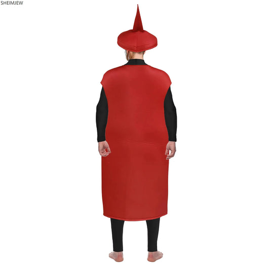 Ketchup & Sauce Bottle Costume – Funny Food Outfit for Adults & Kids