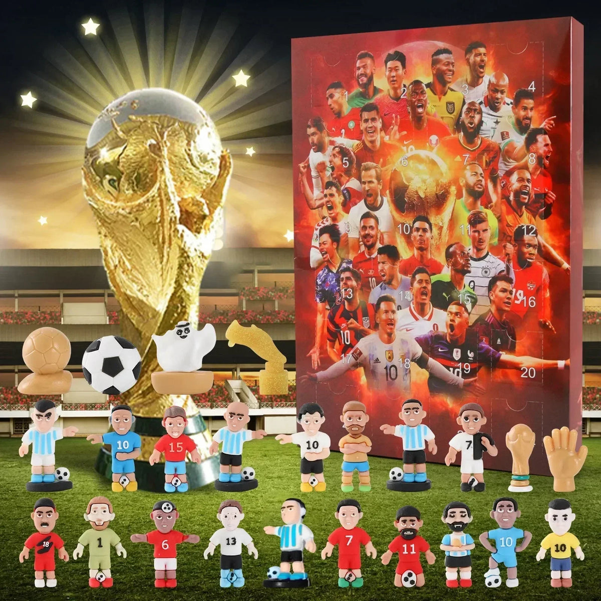 Soccer Fan Advent Calendar – 24-Day Sports Christmas Countdown (1/2/3 Pack)